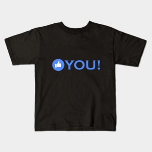 emoji like you blue like facebook sign like design Kids T-Shirt